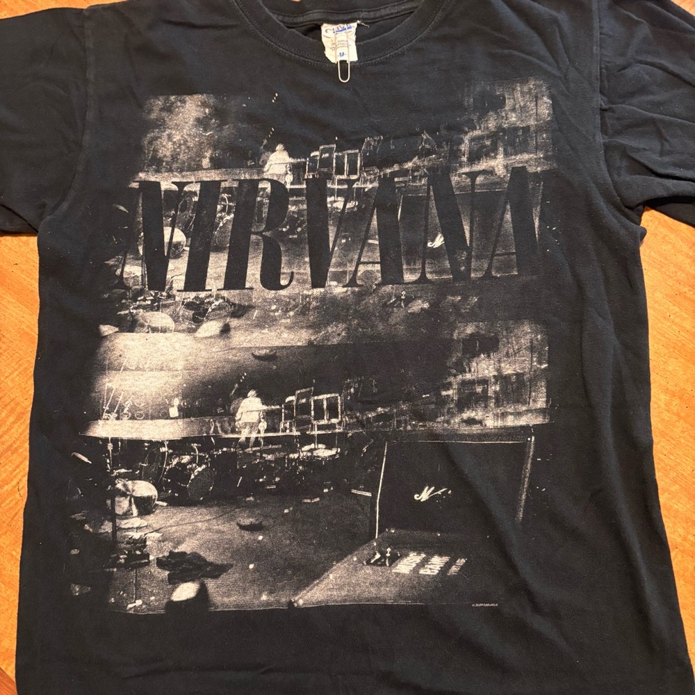 Nirvana Black Graphic T-Shirt 2009! Anvil sz M